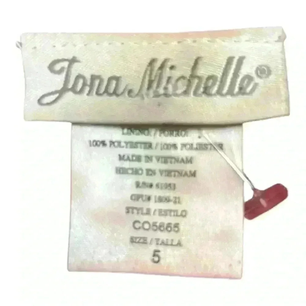Jona Michelle Girls Dress Size 5 Red Glitter Party Dress - Picture 3 of 7